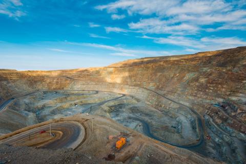 Open pit copper mine in Chile